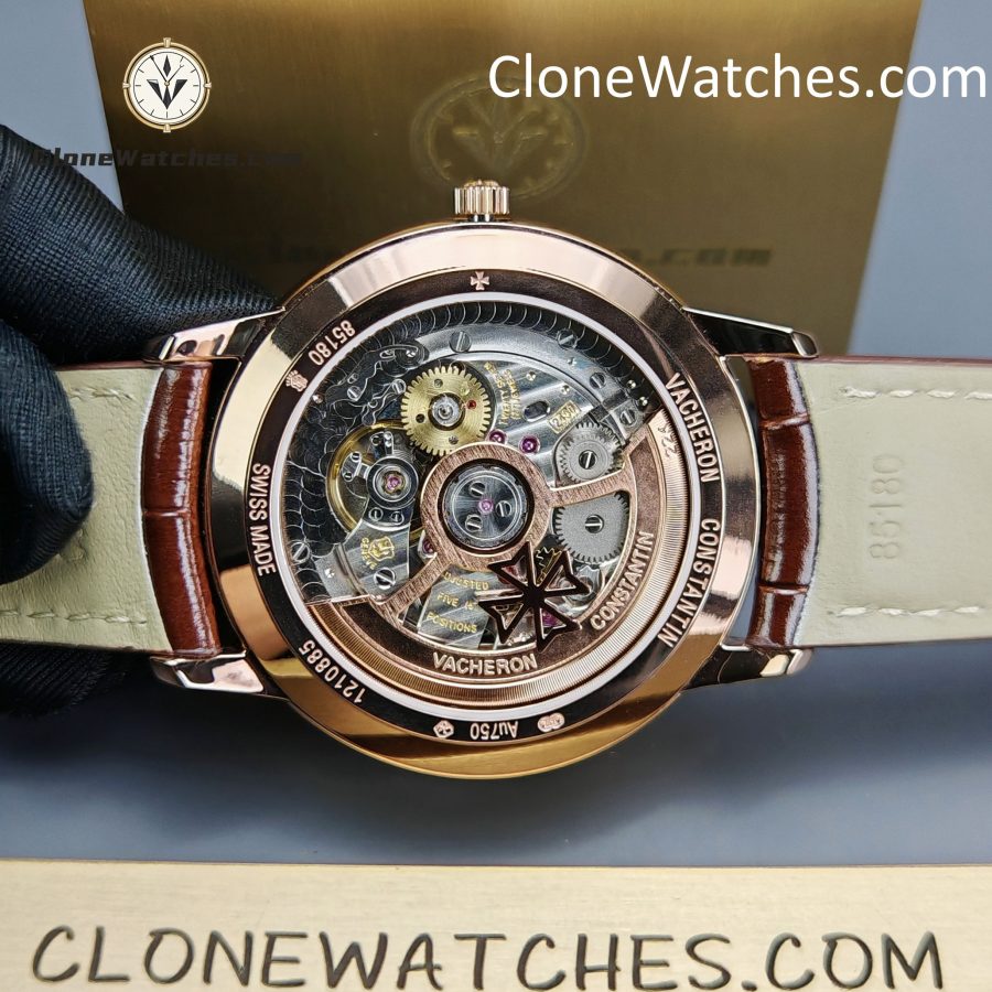 Vacheron Constantin Super Clone Watches 1:1 Patrimony Rose Gold 85180/000R-9248 White Dial - Image 10