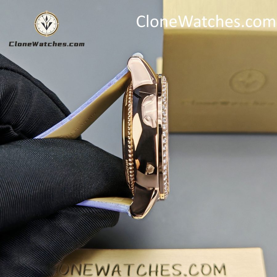 Vacheron Constantin Super Clone Watches 1:1 Égérie Moon Phase 8005F/000R-H030 Purple Dial - Image 7