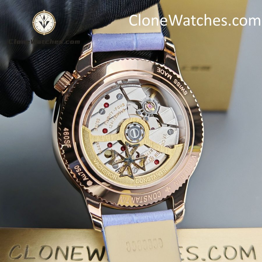 Vacheron Constantin Super Clone Watches 1:1 Égérie Moon Phase 8005F/000R-H030 Purple Dial - Image 9