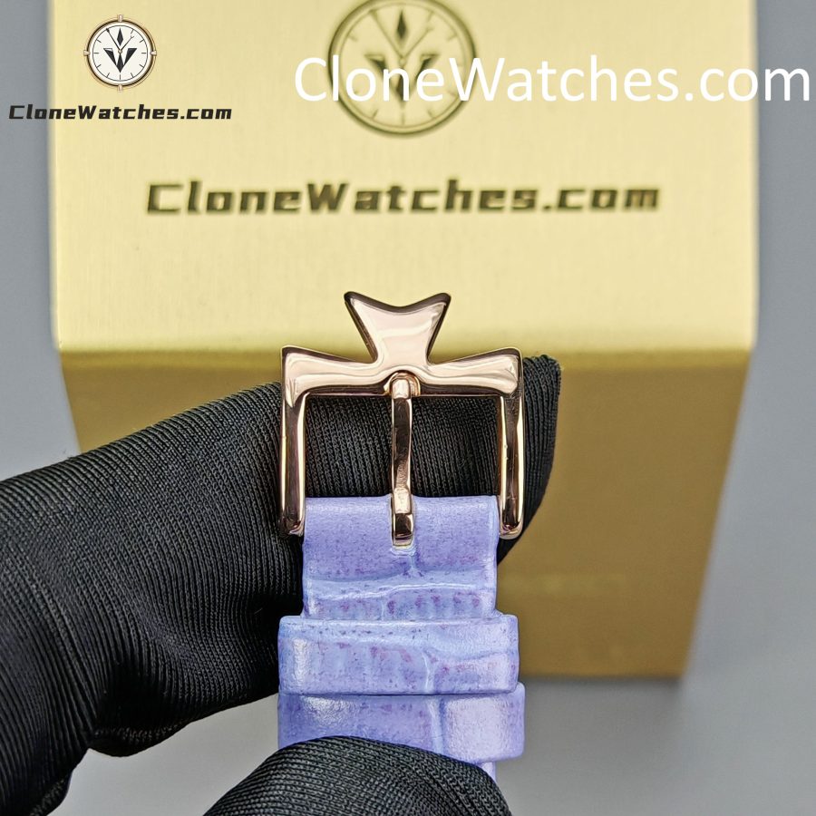 Vacheron Constantin Super Clone Watches 1:1 Égérie Moon Phase 8005F/000R-H030 Purple Dial - Image 10