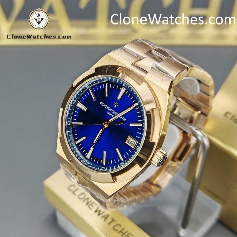 Vacheron Constantin Super Clone Watches 1:1 Overseas Rose Gold 4500V/210R-B705 Blue Dial - Image 3