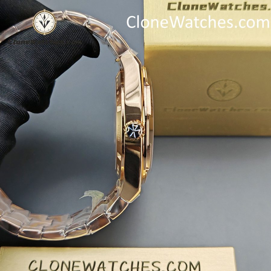 Vacheron Constantin Super Clone Watches 1:1 Overseas Rose Gold 4500V/210R-B705 Blue Dial - Image 7