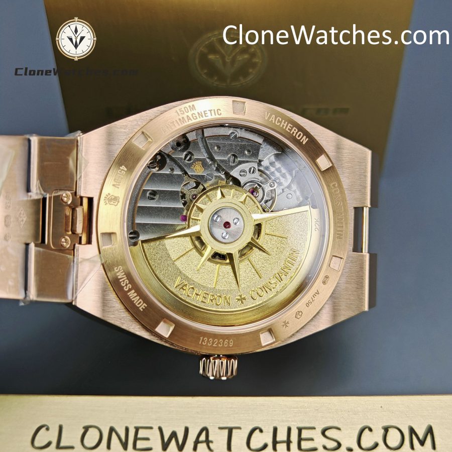 Vacheron Constantin Super Clone Watches 1:1 Overseas Rose Gold 4500V/210R-B705 Blue Dial - Image 15