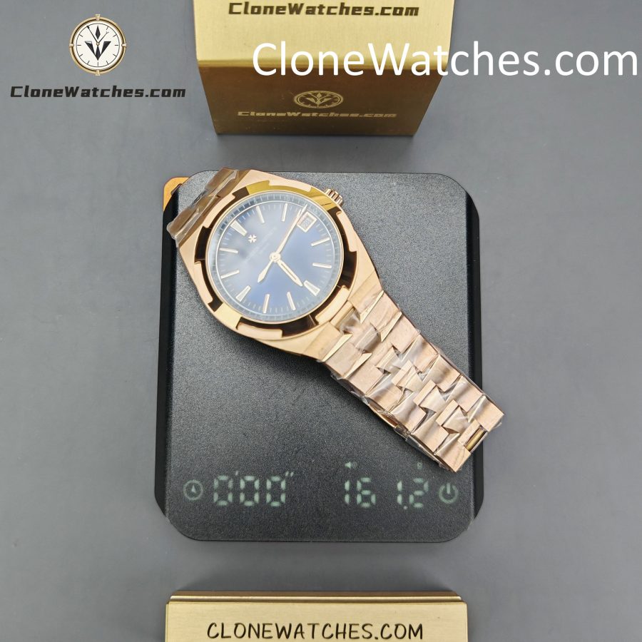 Vacheron Constantin Super Clone Watches 1:1 Overseas Rose Gold 4500V/210R-B705 Blue Dial - Image 18