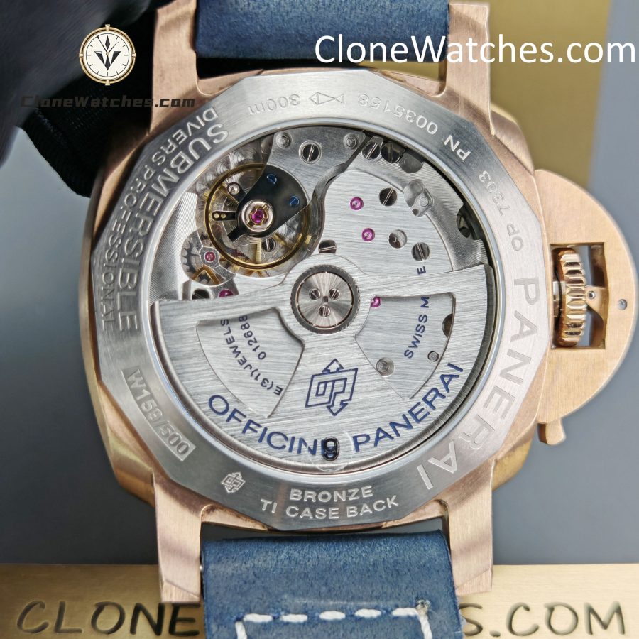Panerai Super Clone Watches 1:1 Submersible Bronzo PAM01074 Blue Dial - Image 13