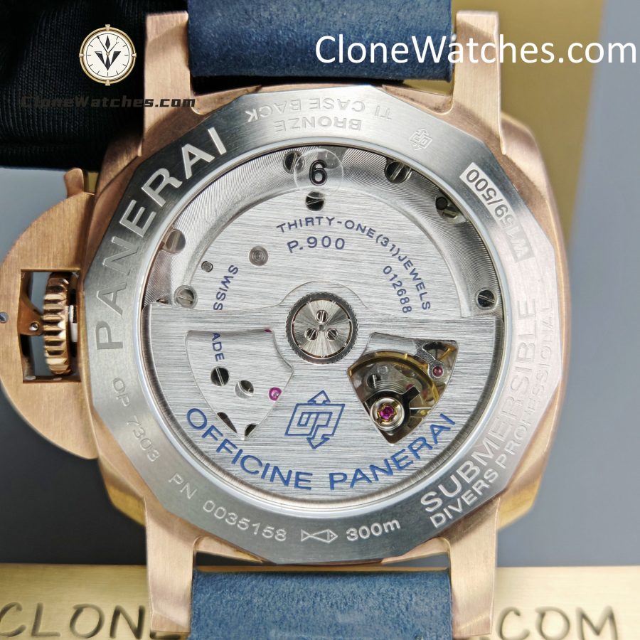 Panerai Super Clone Watches 1:1 Submersible Bronzo PAM01074 Blue Dial - Image 14