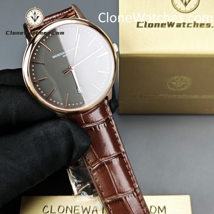 Vacheron Constantin Super Clone Watches 1:1 Patrimony Rose Gold 85180/000R-9166 Black Dial - Image 3