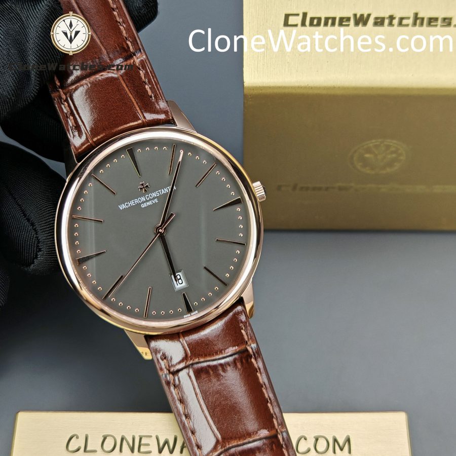Vacheron Constantin Super Clone Watches 1:1 Patrimony Rose Gold 85180/000R-9166 Black Dial - Image 5