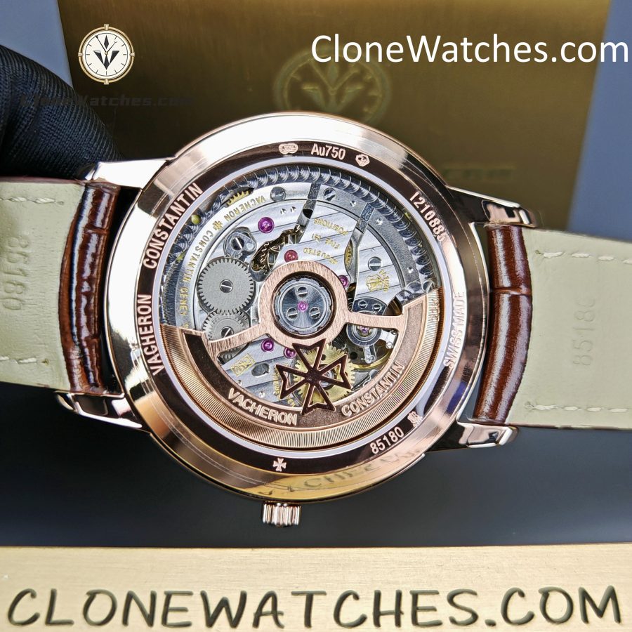Vacheron Constantin Super Clone Watches 1:1 Patrimony Rose Gold 85180/000R-9166 Black Dial - Image 12