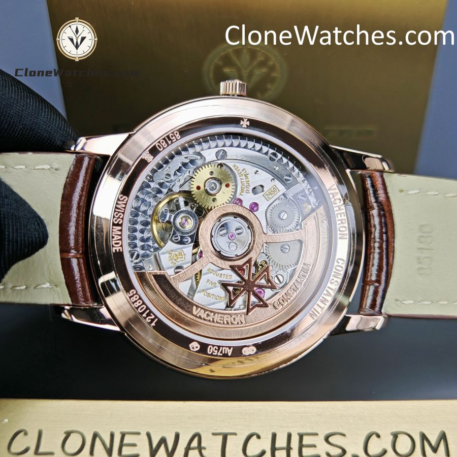 Vacheron Constantin Super Clone Watches 1:1 Patrimony Rose Gold 85180/000R-9166 Black Dial - Image 13