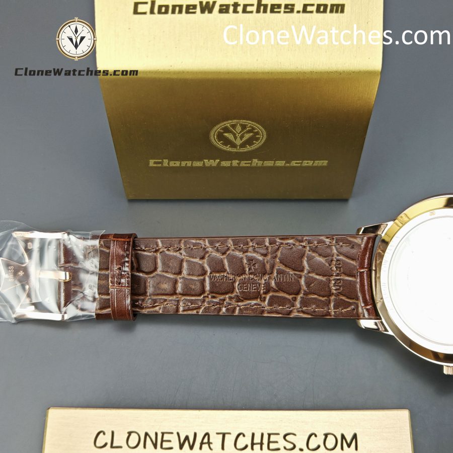 Vacheron Constantin Super Clone Watches 1:1 Patrimony Rose Gold 85180/000R-9248 White Dial - Image 12