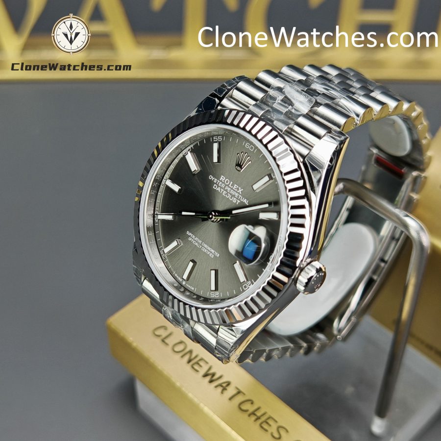 Rolex Super Clone Watches 1:1 DateJust Grey Dial m126334-0013 Jubilee 41MM 3235 Movement - Image 3