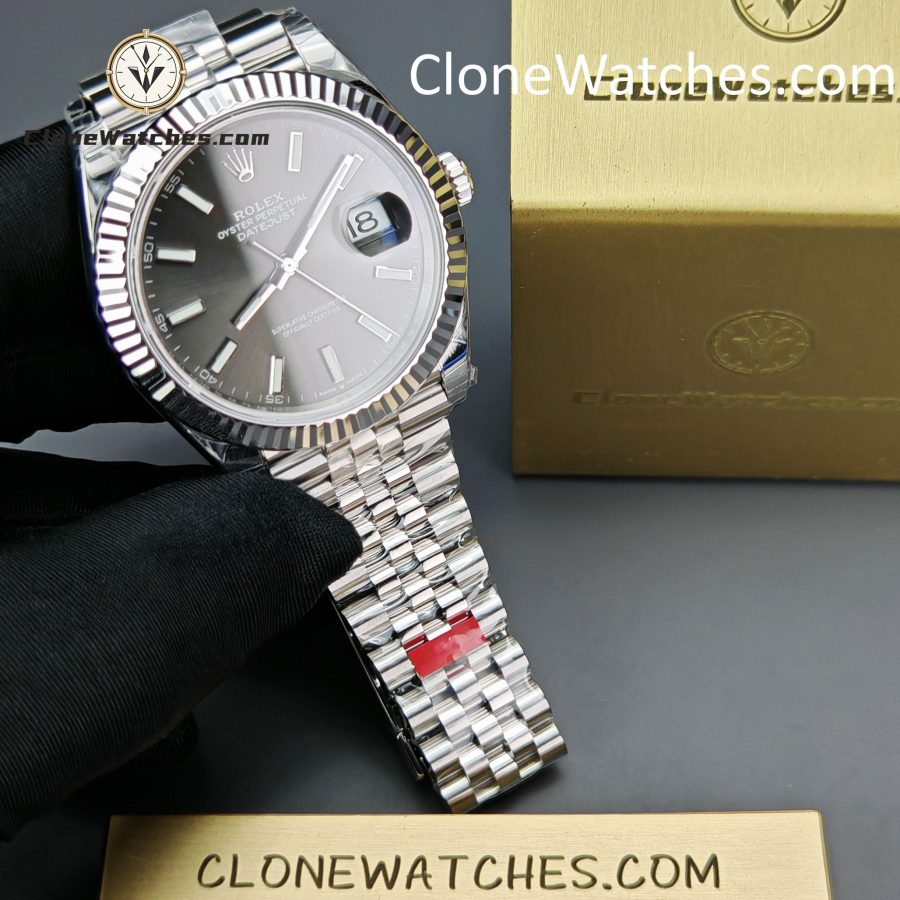Rolex Super Clone Watches 1:1 DateJust Grey Dial m126334-0013 Jubilee 41MM 3235 Movement - Image 4