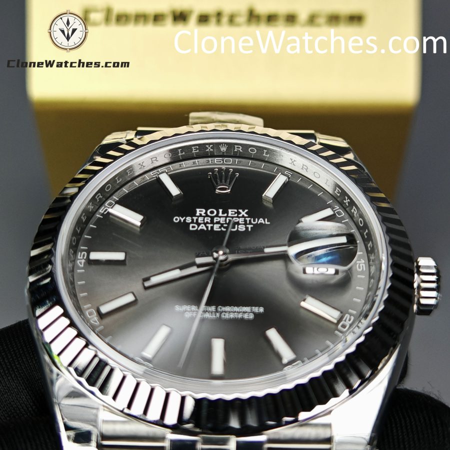 Rolex Super Clone Watches 1:1 DateJust Grey Dial m126334-0013 Jubilee 41MM 3235 Movement - Image 14