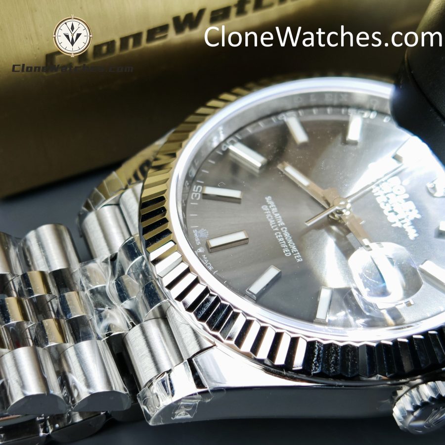 Rolex Super Clone Watches 1:1 DateJust Grey Dial m126334-0013 Jubilee 41MM 3235 Movement - Image 15