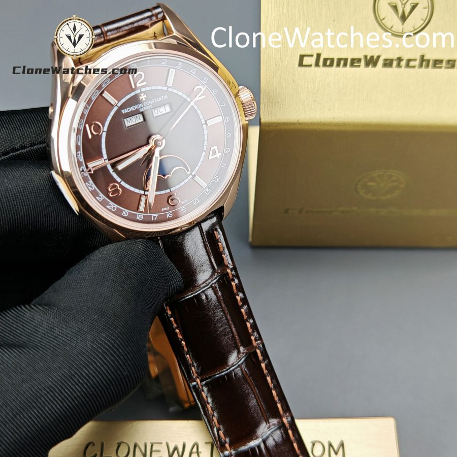 Vacheron Constantin Super Clone Watches 1:1 Fiftysix 4000E/000R-B065 Sepia Brown-Toned Dial - Image 4