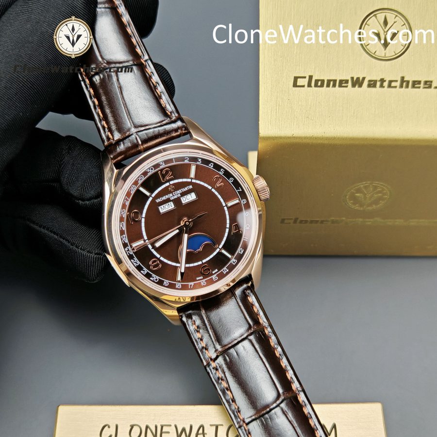 Vacheron Constantin Super Clone Watches 1:1 Fiftysix 4000E/000R-B065 Sepia Brown-Toned Dial - Image 6