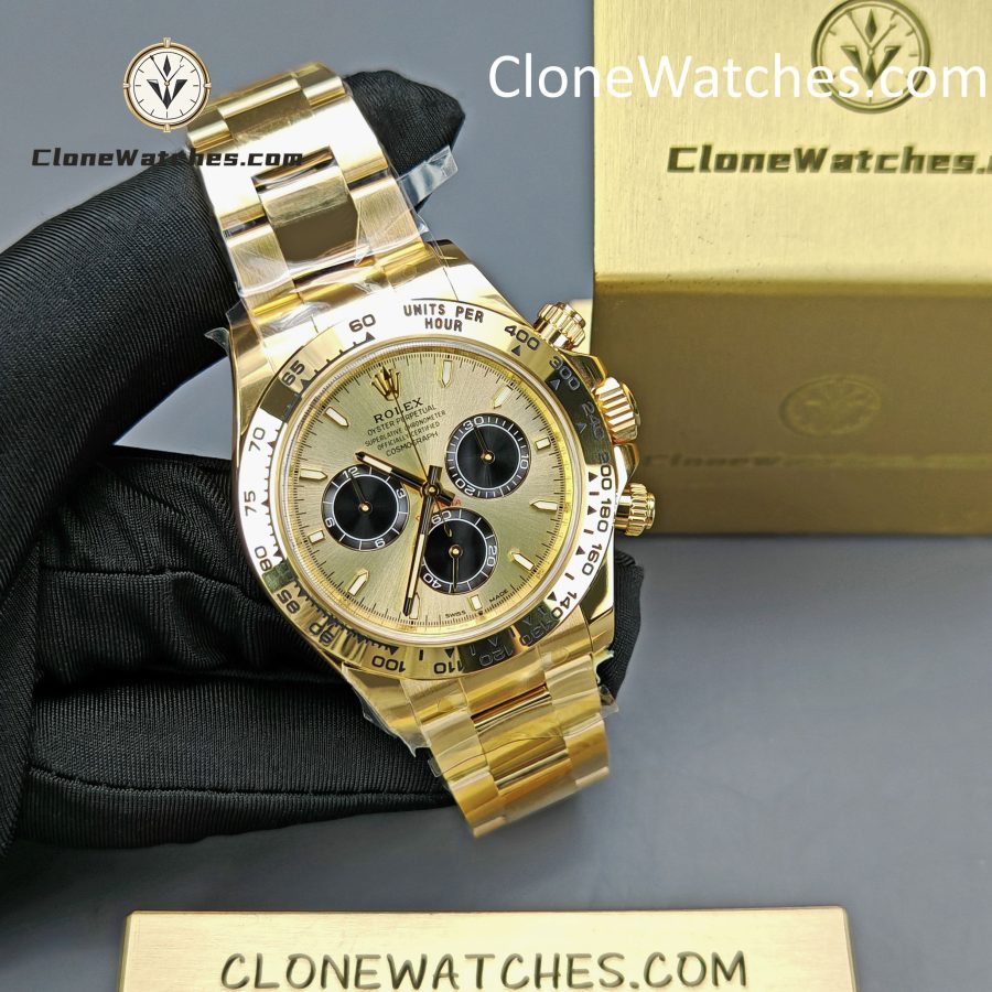 Rolex Super Clone Watches 1:1 Daytona 18K Gold M126508-0006 4131 Movement - Image 6