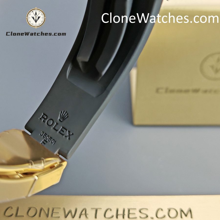 Rolex Super Clone Watches 1:1 Daytona White Arabic Dial Oysterflex Rubber Strap M116518 4130 Movement - Image 9