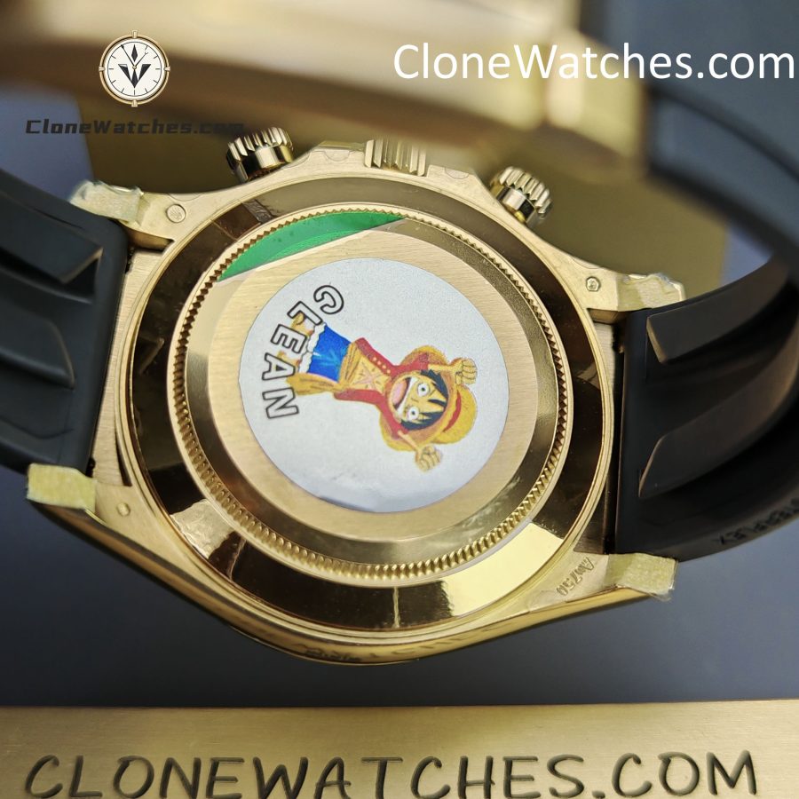 Rolex Super Clone Watches 1:1 Daytona White Arabic Dial Oysterflex Rubber Strap M116518 4130 Movement - Image 10