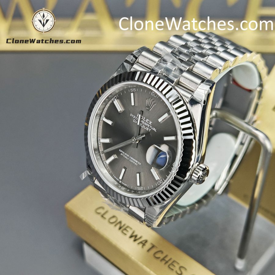 Rolex Super Clone Watches 1:1 DateJust Grey Dial m126334-0014 Jubilee 41MM 3235 Movement - Image 3