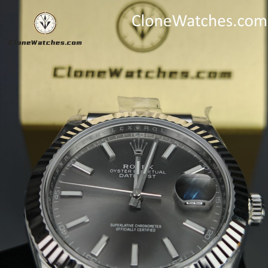 Rolex Super Clone Watches 1:1 DateJust Grey Dial m126334-0014 Jubilee 41MM 3235 Movement - Image 13