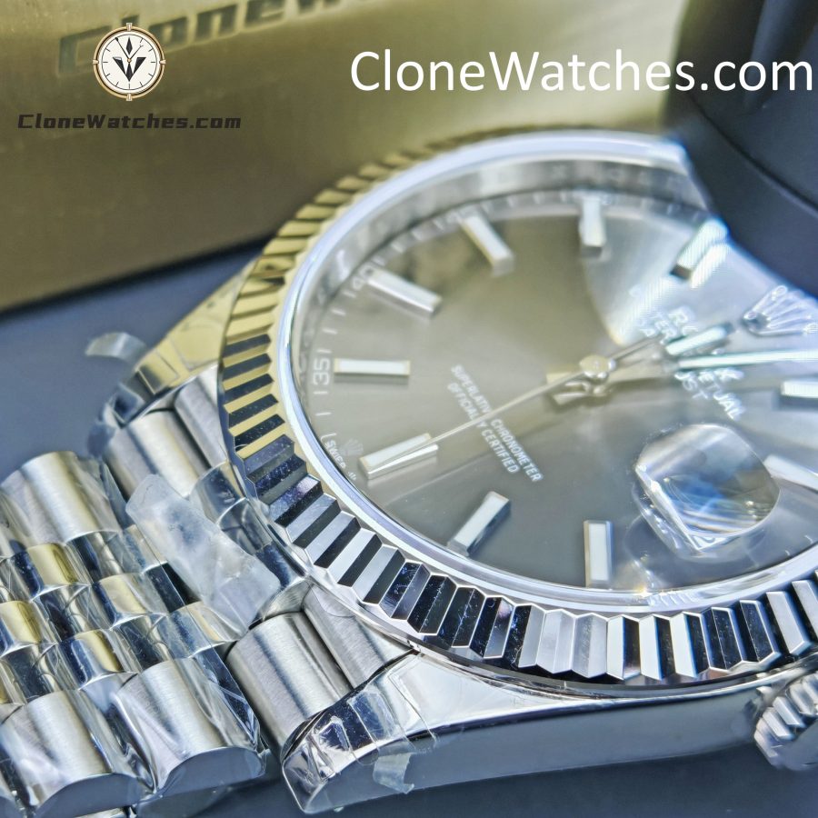 Rolex Super Clone Watches 1:1 DateJust Grey Dial m126334-0014 Jubilee 41MM 3235 Movement - Image 14