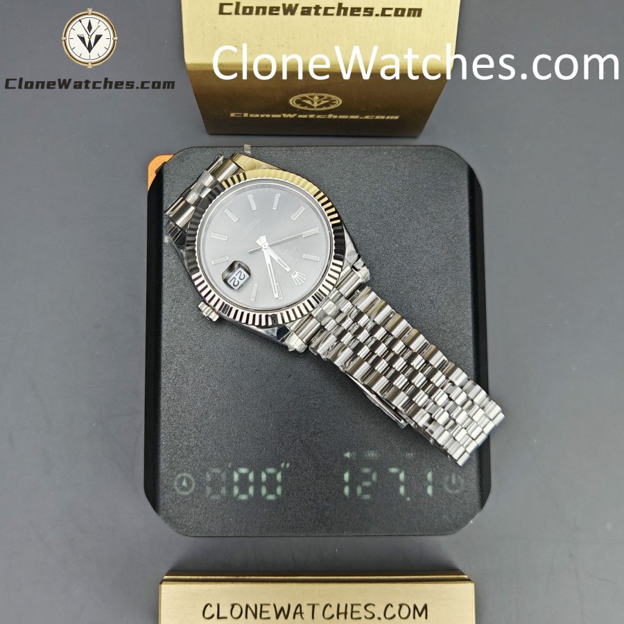 Rolex Super Clone Watches 1:1 DateJust Grey Dial m126334-0014 Jubilee 41MM 3235 Movement - Image 16