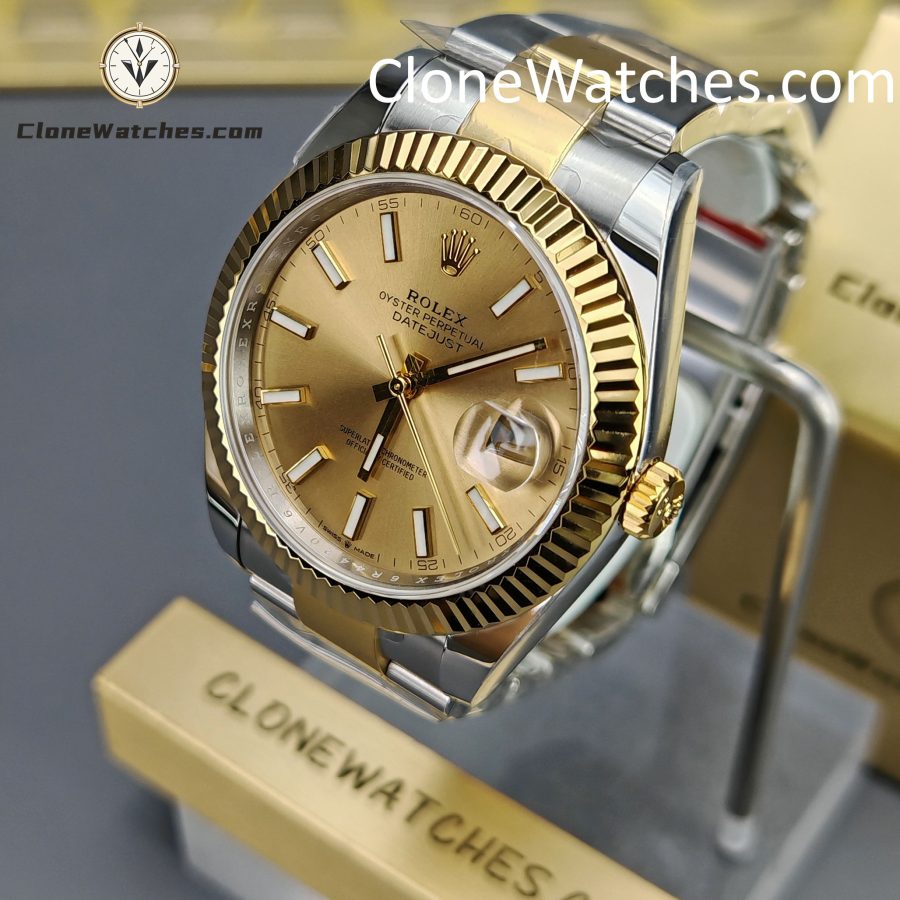 Rolex Super Clone Watches 1:1 DateJust Gold Dial m126333-0009 Oyster 41MM 3235 Movement - Image 3