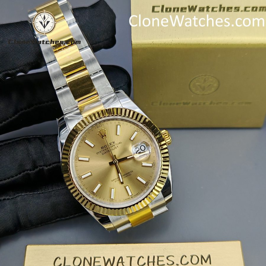 Rolex Super Clone Watches 1:1 DateJust Gold Dial m126333-0009 Oyster 41MM 3235 Movement - Image 5