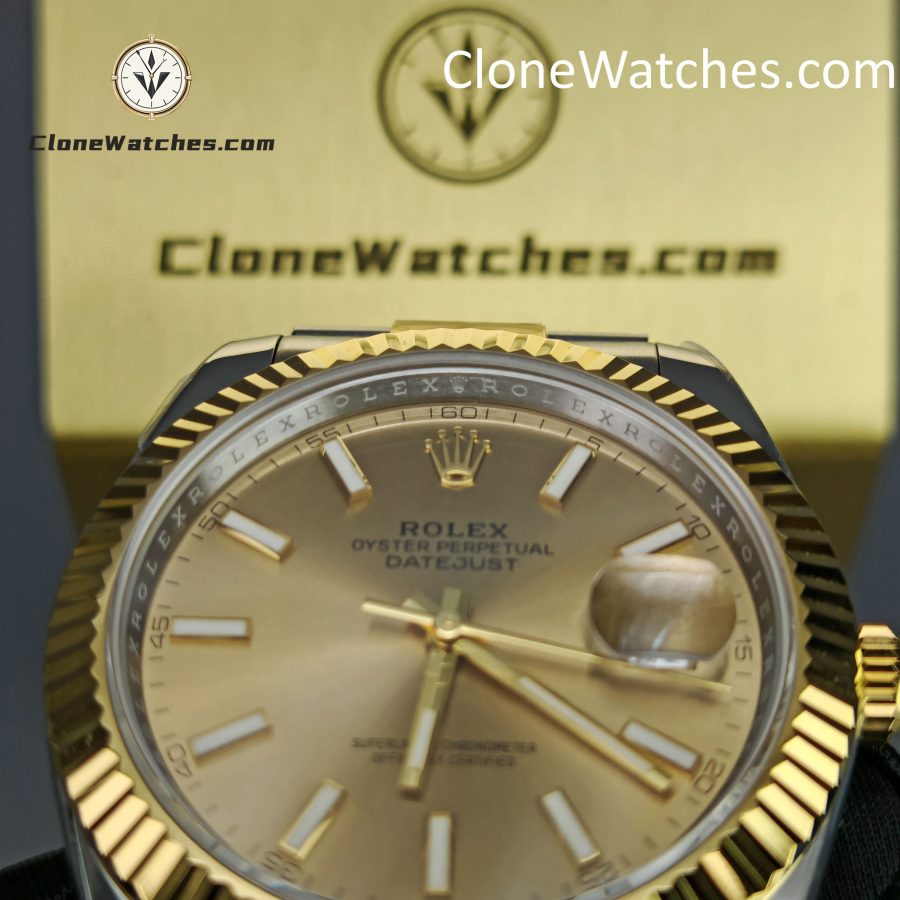Rolex Super Clone Watches 1:1 DateJust Gold Dial m126333-0009 Oyster 41MM 3235 Movement - Image 14