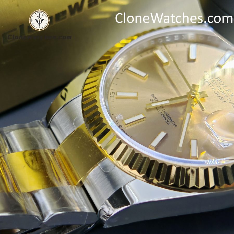 Rolex Super Clone Watches 1:1 DateJust Gold Dial m126333-0009 Oyster 41MM 3235 Movement - Image 15