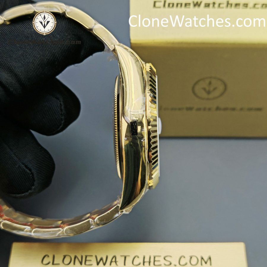 Rolex Super Clone Watches 1:1 Sky Dweller Yellow Gold Black Dial Oyster M336938-0002 9002 Movement - Image 9