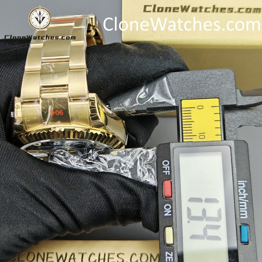 Rolex Super Clone Watches 1:1 Sky Dweller Yellow Gold Black Dial Oyster M336938-0002 9002 Movement - Image 16
