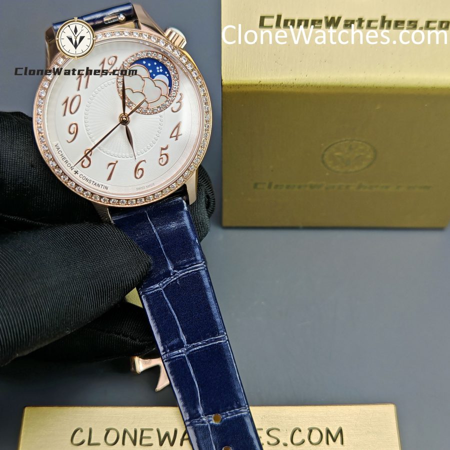 Vacheron Constantin Super Clone Watches 1:1 Égérie Moon Phase 8005F/000R-B498 White Dial - Image 3