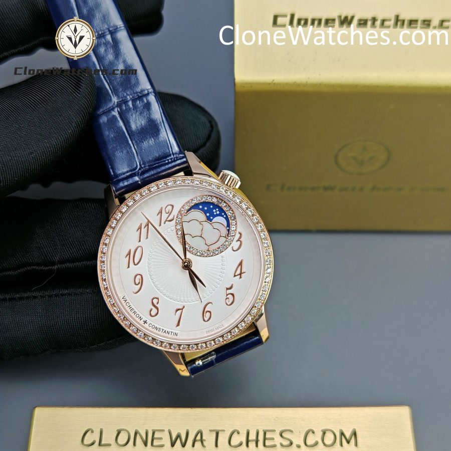 Vacheron Constantin Super Clone Watches 1:1 Égérie Moon Phase 8005F/000R-B498 White Dial - Image 4