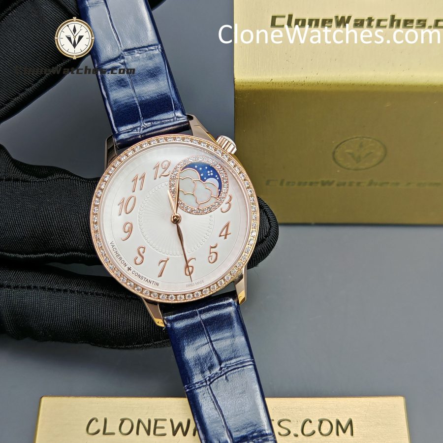Vacheron Constantin Super Clone Watches 1:1 Égérie Moon Phase 8005F/000R-B498 White Dial - Image 5