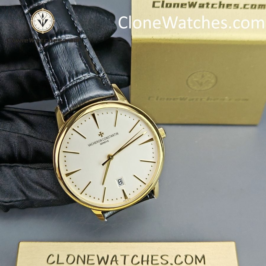 Vacheron Constantin Super Clone Watches 1:1 Patrimony Gold 85180/000J-9231 White Dial - Image 4