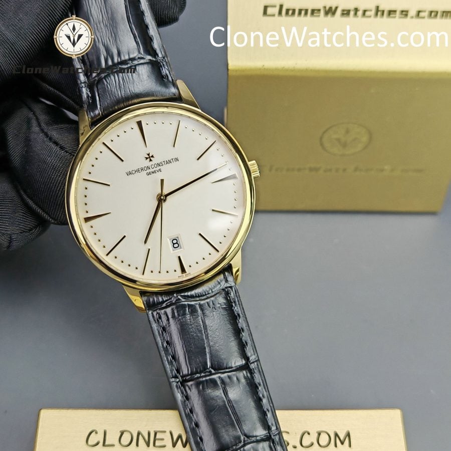 Vacheron Constantin Super Clone Watches 1:1 Patrimony Gold 85180/000J-9231 White Dial - Image 5