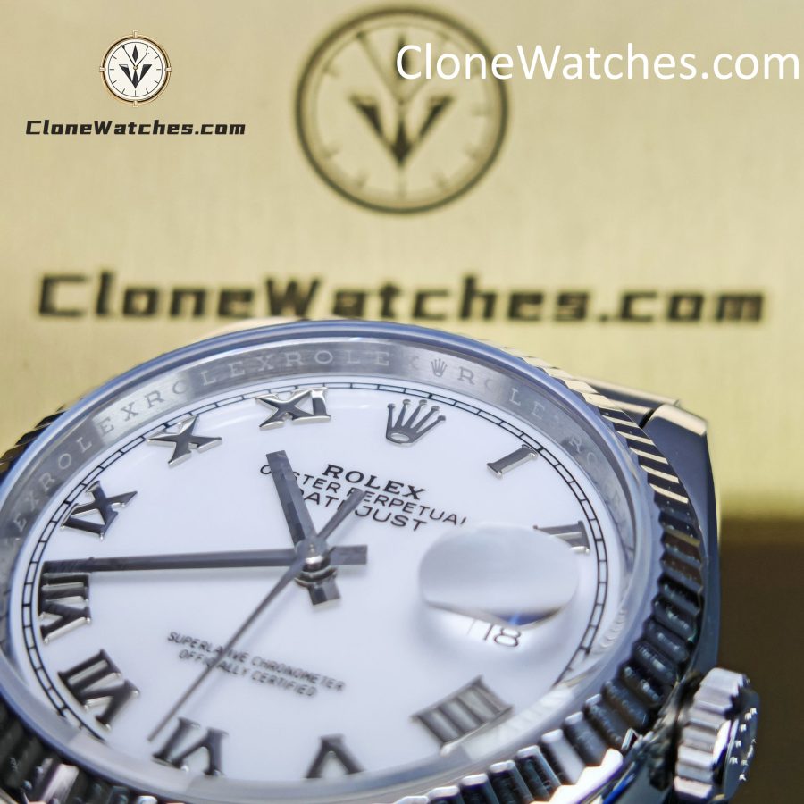 Rolex Super Clone Watches 1:1 DateJust White Dial Roman M126234 - 0025 Jubilee 36MM 3235 Movement - Image 13