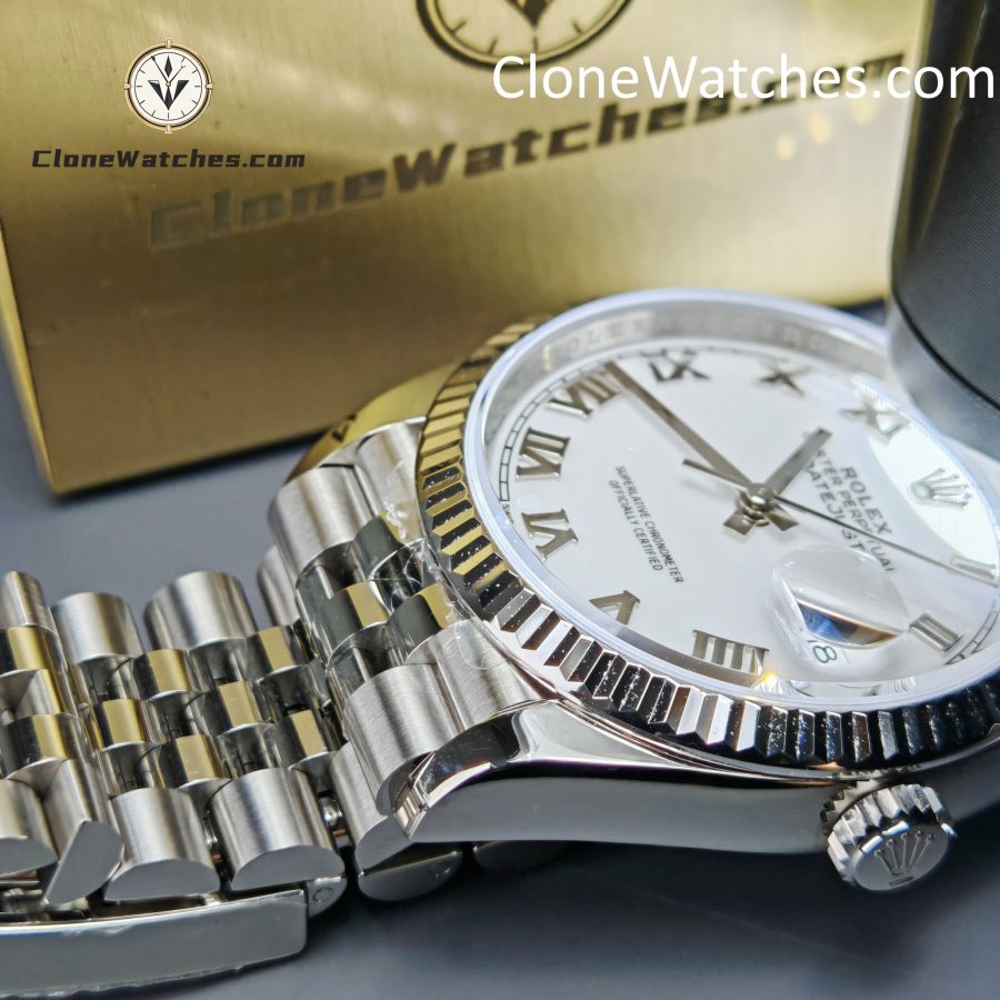 Rolex Super Clone Watches 1:1 DateJust White Dial Roman M126234 - 0025 Jubilee 36MM 3235 Movement - Image 14