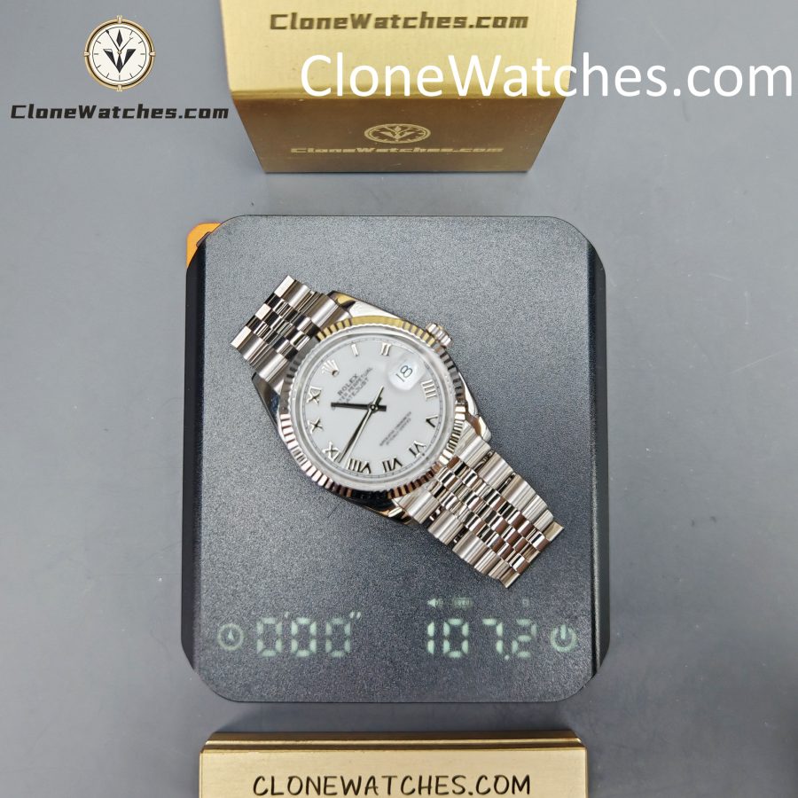 Rolex Super Clone Watches 1:1 DateJust White Dial Roman M126234 - 0025 Jubilee 36MM 3235 Movement - Image 16