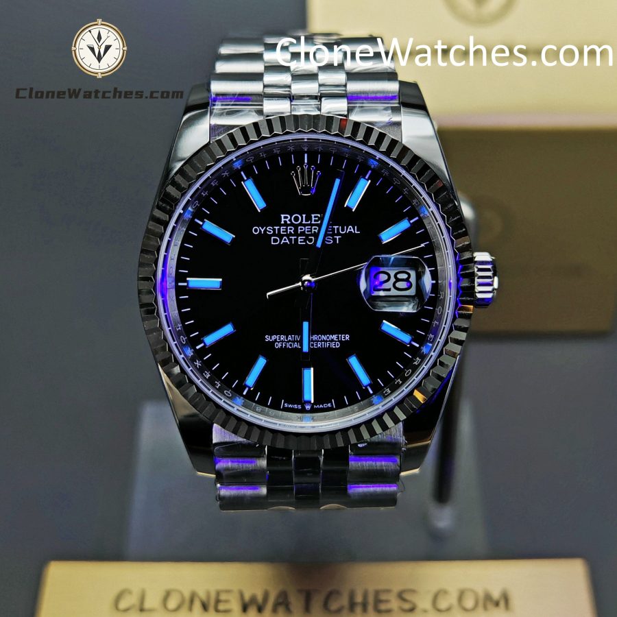 Rolex Super Clone Watches 1:1 DateJust M126234 - 0015 Black Dial Jubilee 36MM 3235 Movement - Image 2