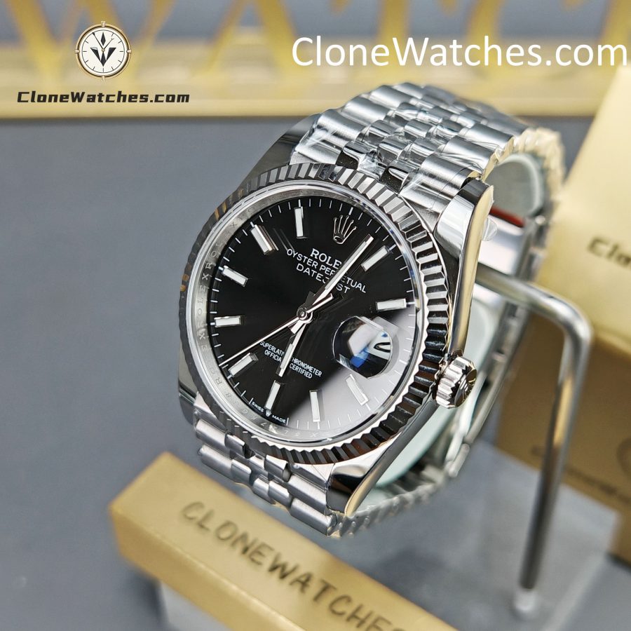 Rolex Super Clone Watches 1:1 DateJust M126234 - 0015 Black Dial Jubilee 36MM 3235 Movement - Image 3