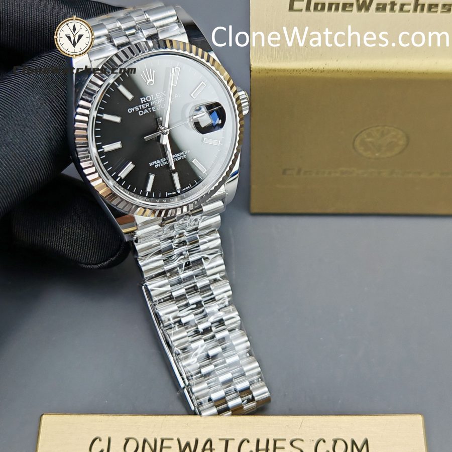 Rolex Super Clone Watches 1:1 DateJust M126234 - 0015 Black Dial Jubilee 36MM 3235 Movement - Image 4