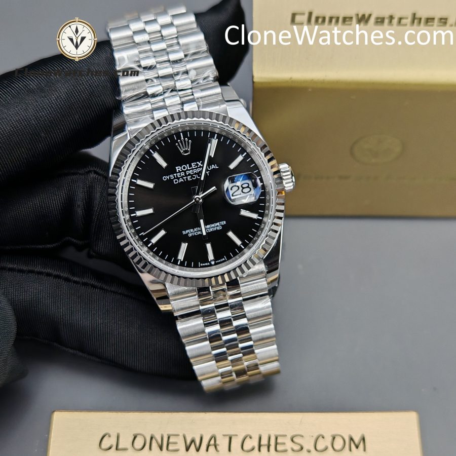 Rolex Super Clone Watches 1:1 DateJust M126234 - 0015 Black Dial Jubilee 36MM 3235 Movement - Image 6