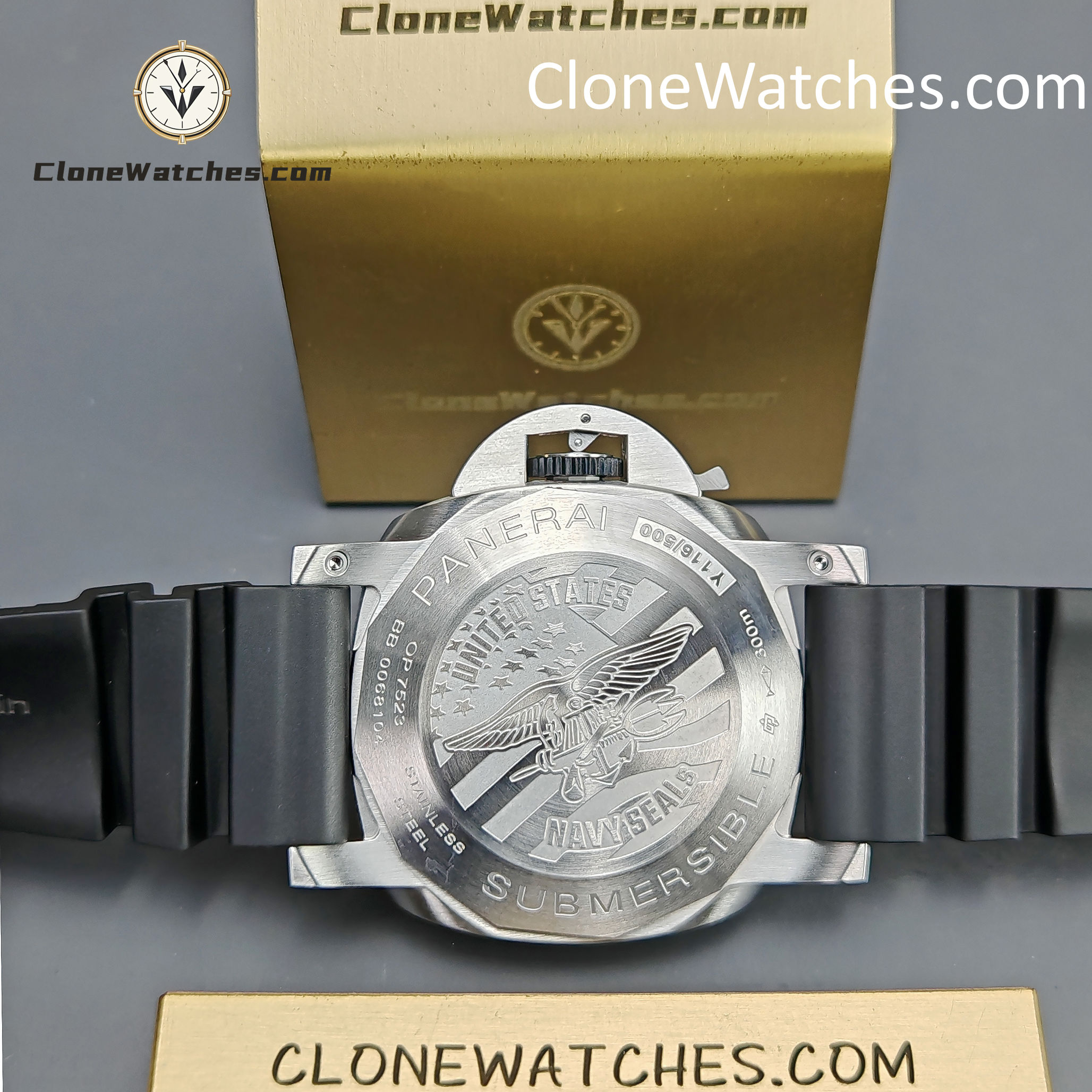 Panerai Super Clone Watches 1:1 Submersible GMT Navy SEALs PAM01323 Gradient Gray dial - Image 12
