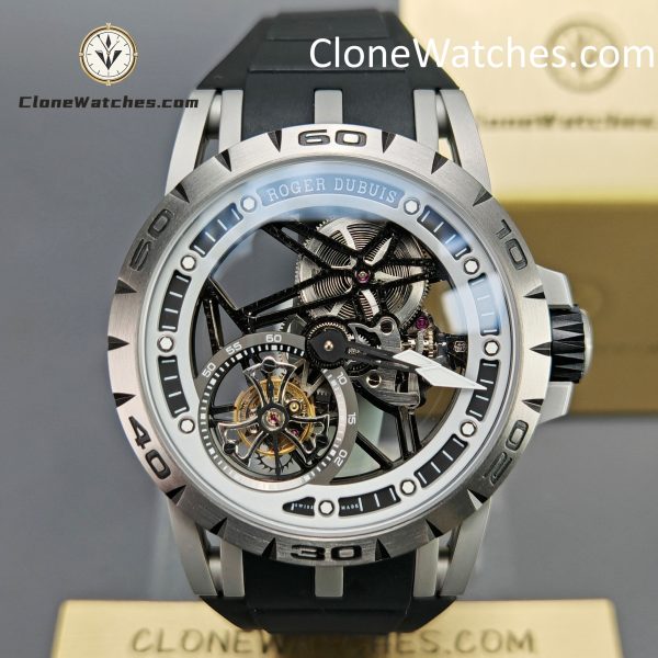 Roger Dubuis Super Clone Watches 1:1 Excalibur Skeleton Dial RDDBEX0479 45MM