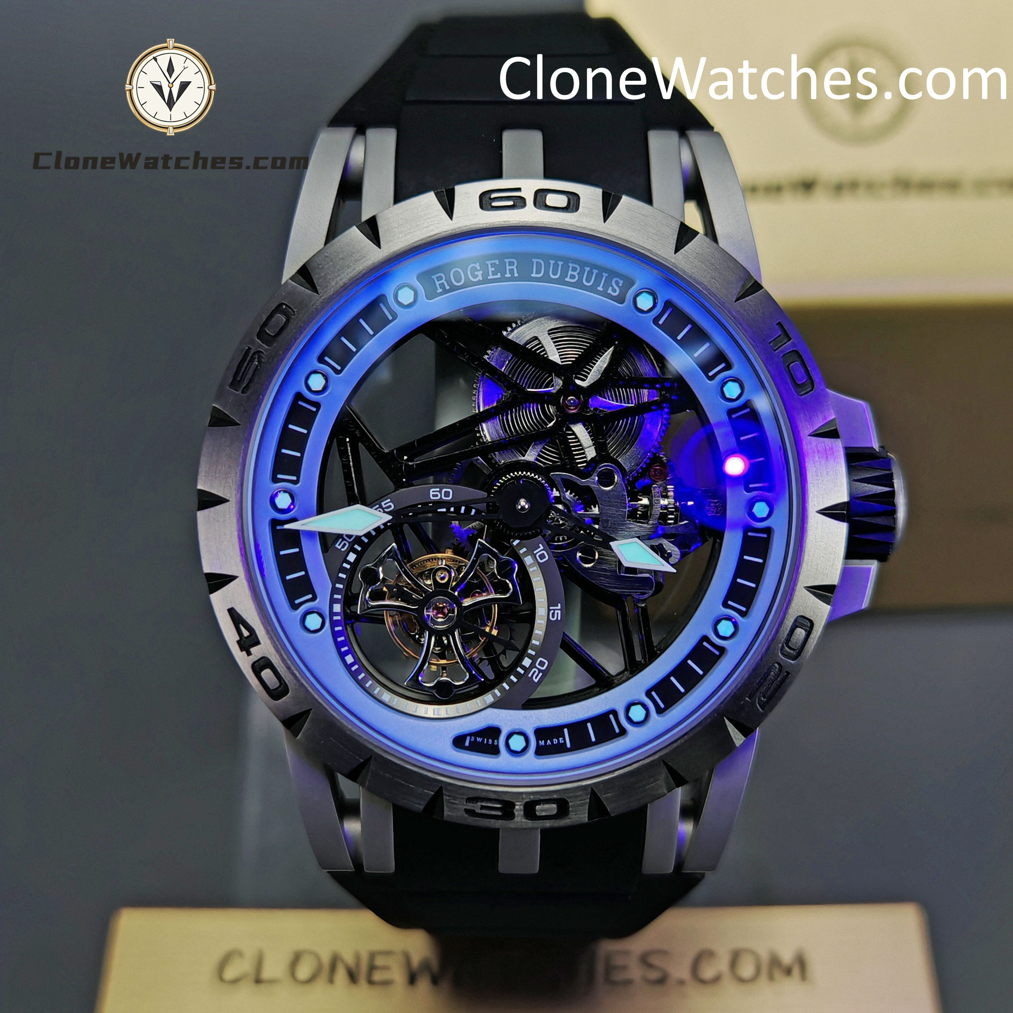 Roger Dubuis Super Clone Watches 1:1 Excalibur Skeleton Dial RDDBEX0479 45MM - Image 2