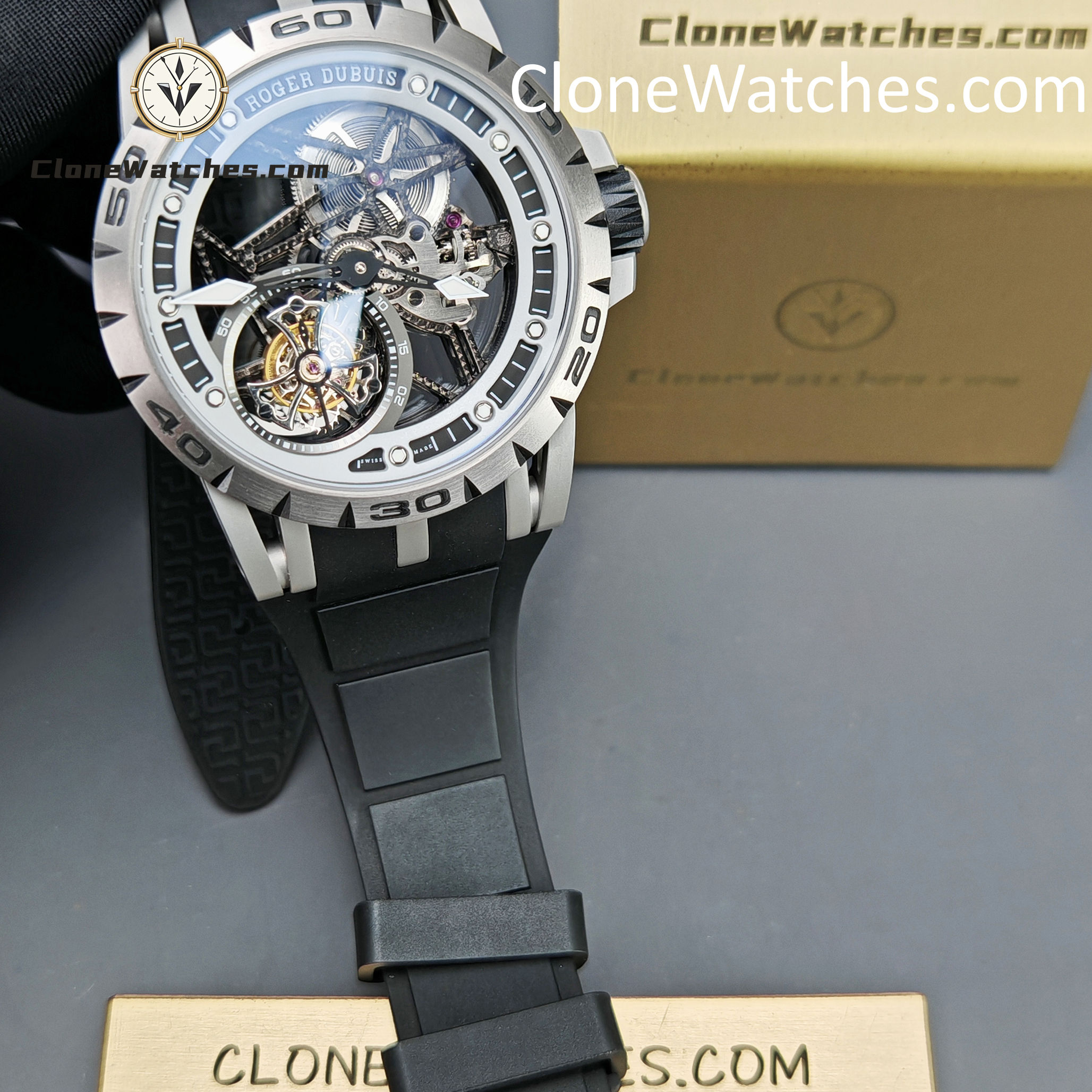 Roger Dubuis Super Clone Watches 1:1 Excalibur Skeleton Dial RDDBEX0479 45MM - Image 4